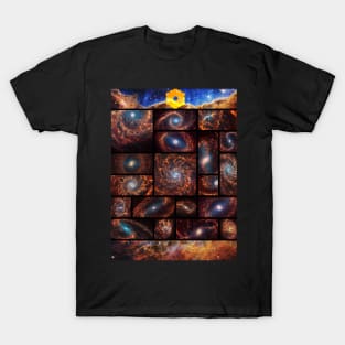 19 Spiral Galaxies + Cosmic Cliffs, Carina Nebula T-Shirt